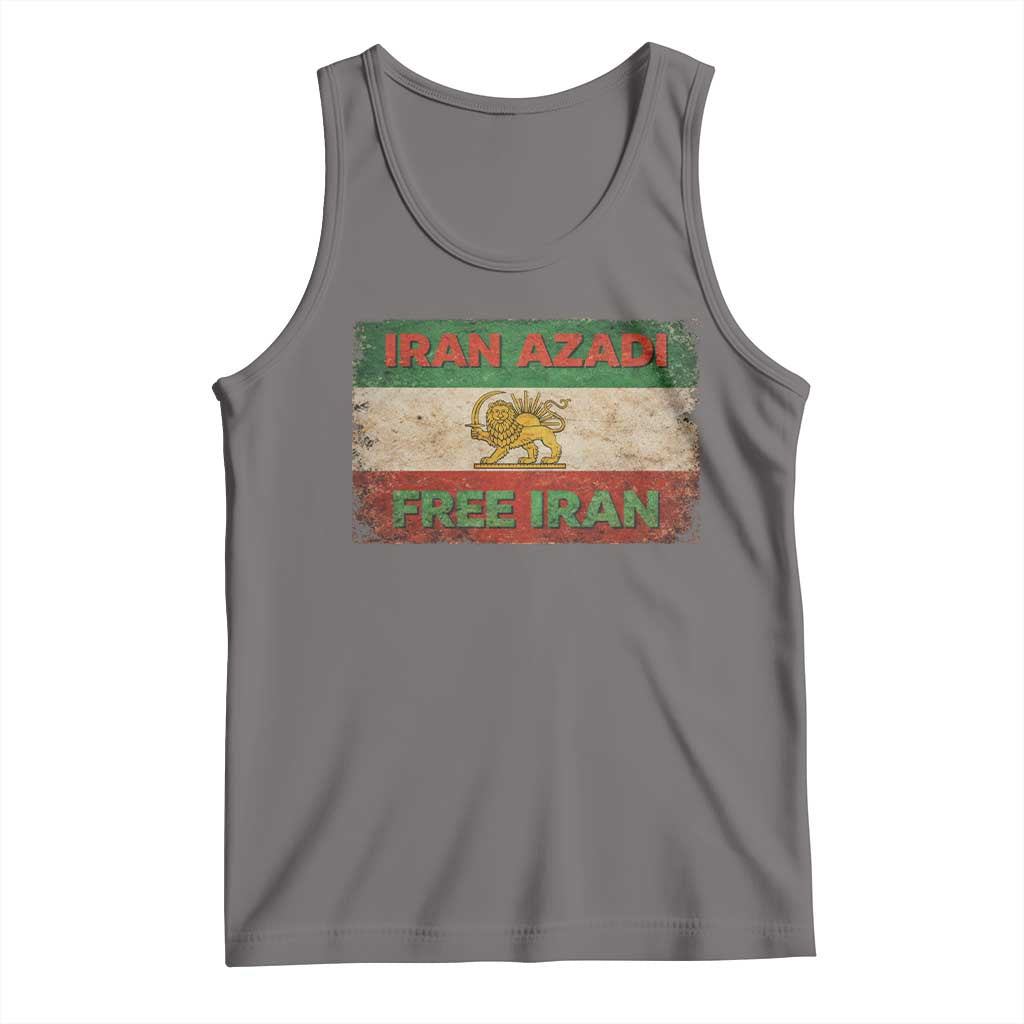 Iran Azadi Lion Sun Sword Flag Free Iran Revolution Tank Top