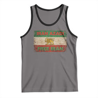 Iran Azadi Lion Sun Sword Flag Free Iran Revolution Tank Top