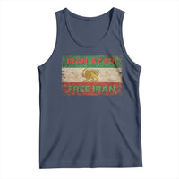 Iran Azadi Lion Sun Sword Flag Free Iran Revolution Tank Top
