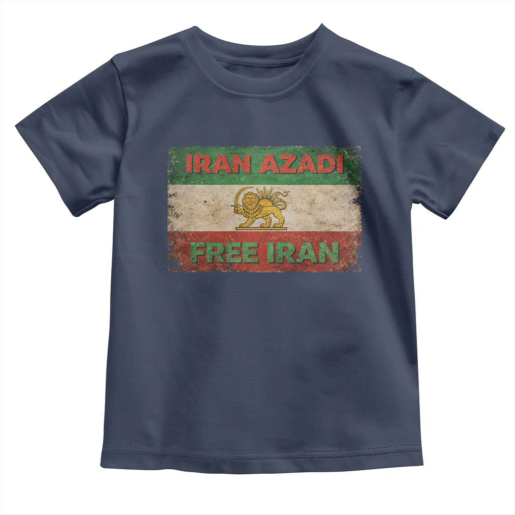 Iran Azadi Lion Sun Sword Flag Free Iran Revolution Toddler T Shirt
