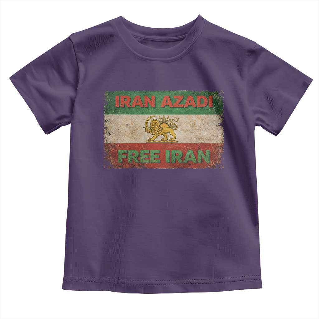 Iran Azadi Lion Sun Sword Flag Free Iran Revolution Toddler T Shirt