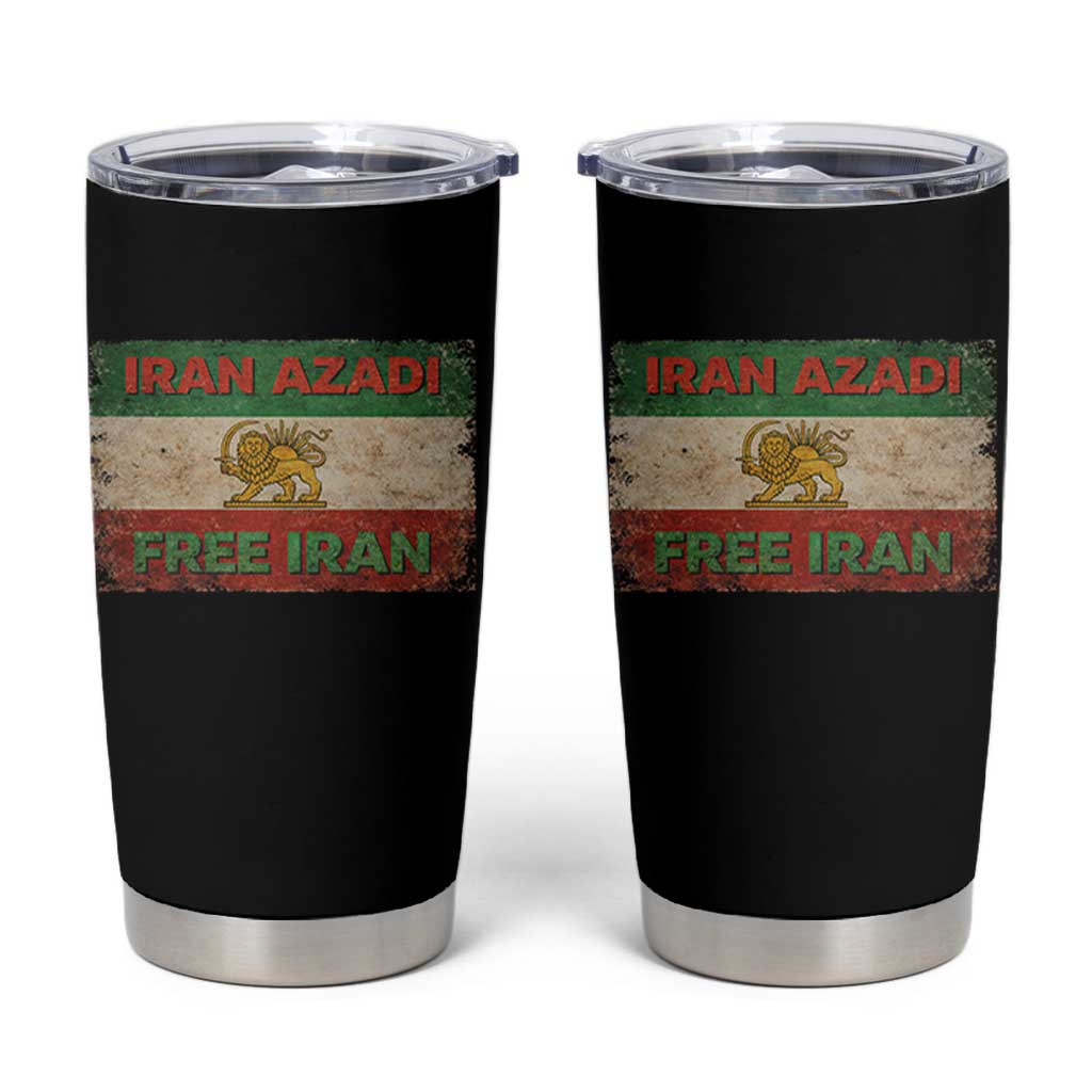 Iran Azadi Lion Sun Sword Flag Free Iran Revolution Tumbler Cup