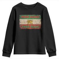 Iran Azadi Lion Sun Sword Flag Free Iran Revolution Youth Sweatshirt
