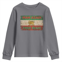 Iran Azadi Lion Sun Sword Flag Free Iran Revolution Youth Sweatshirt
