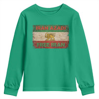 Iran Azadi Lion Sun Sword Flag Free Iran Revolution Youth Sweatshirt
