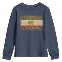 Iran Azadi Lion Sun Sword Flag Free Iran Revolution Youth Sweatshirt
