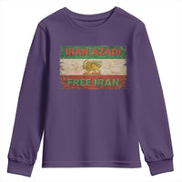 Iran Azadi Lion Sun Sword Flag Free Iran Revolution Youth Sweatshirt