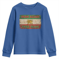 Iran Azadi Lion Sun Sword Flag Free Iran Revolution Youth Sweatshirt