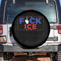 Funny Fck Ice Spare Tire Cover Immigration Activist Anti Deportation Middle Finger Graphic
