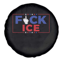 Funny Fck Ice Spare Tire Cover Immigration Activist Anti Deportation Middle Finger Graphic