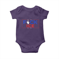 Funny Fck Ice Baby Onesie Immigration Activist Anti Deportation Middle Finger Graphic