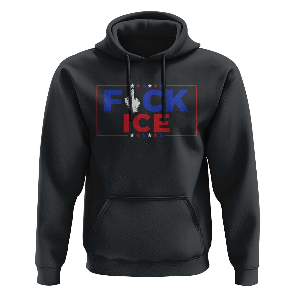 Funny Fck Ice Hoodie Immigration Activist Anti Deportation Middle Finger Graphic