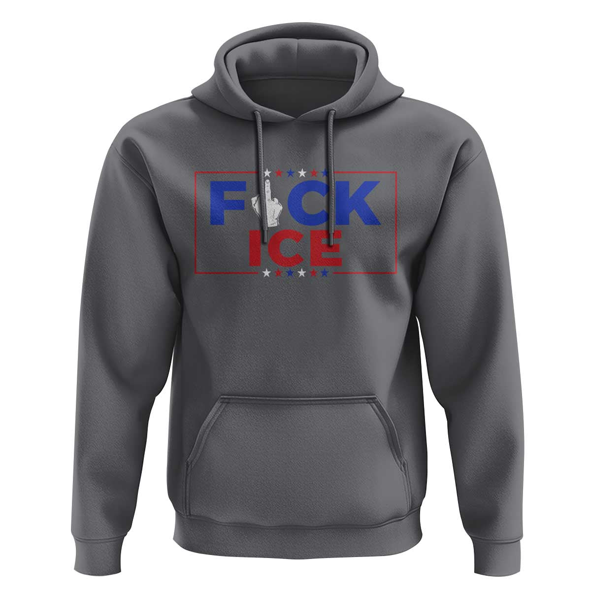 Funny Fck Ice Hoodie Immigration Activist Anti Deportation Middle Finger Graphic
