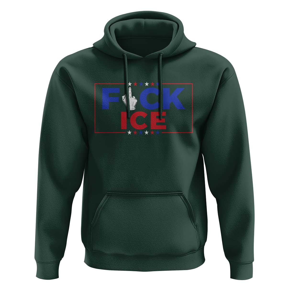 Funny Fck Ice Hoodie Immigration Activist Anti Deportation Middle Finger Graphic
