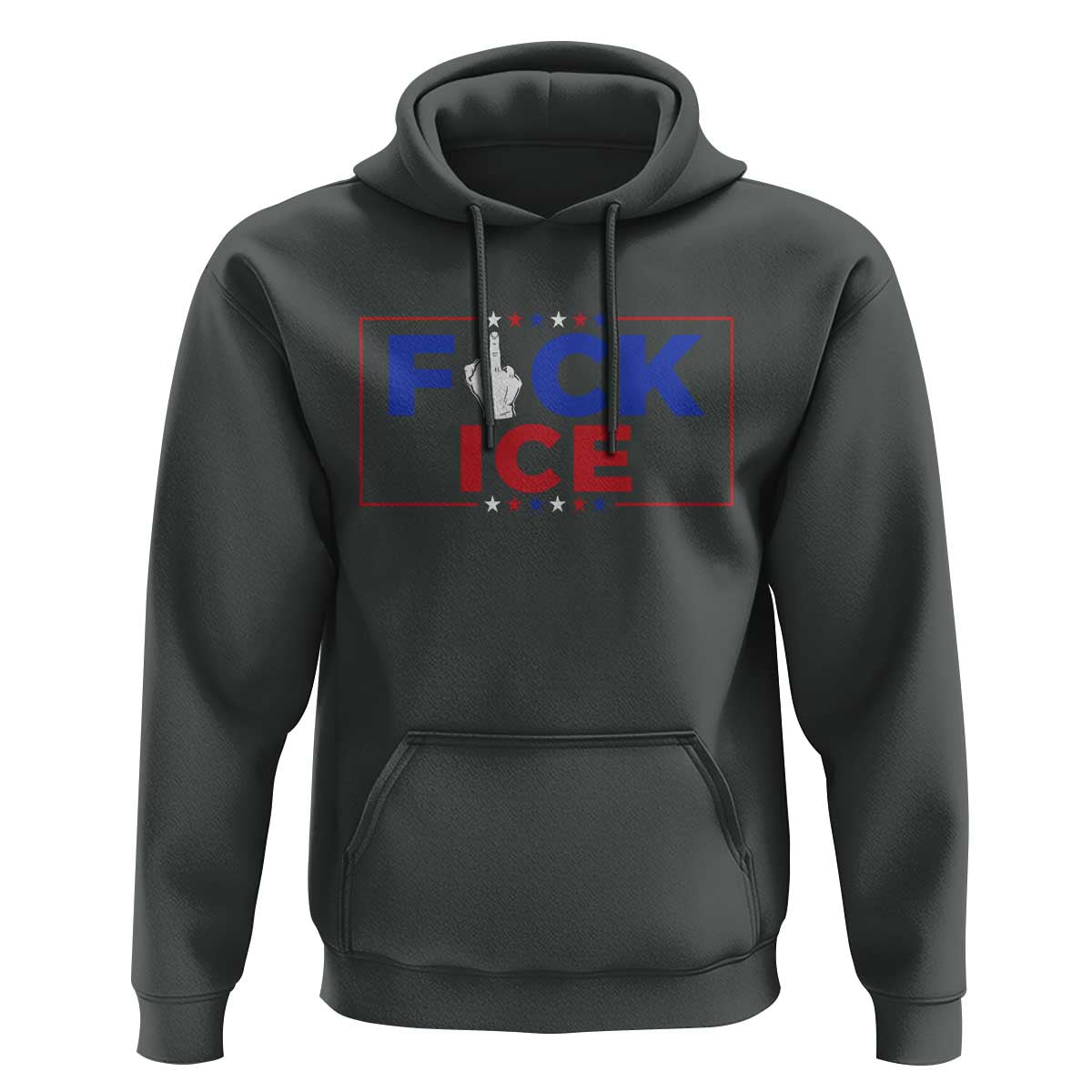 Funny Fck Ice Hoodie Immigration Activist Anti Deportation Middle Finger Graphic