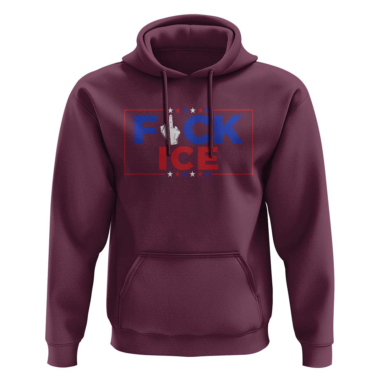 Funny Fck Ice Hoodie Immigration Activist Anti Deportation Middle Finger Graphic