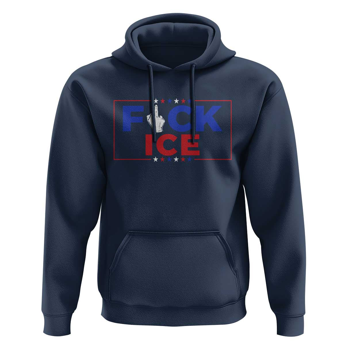 Funny Fck Ice Hoodie Immigration Activist Anti Deportation Middle Finger Graphic