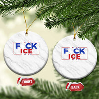 Funny Fck Ice Ceramic Ornament Immigration Activist Anti Deportation Middle Finger Graphic