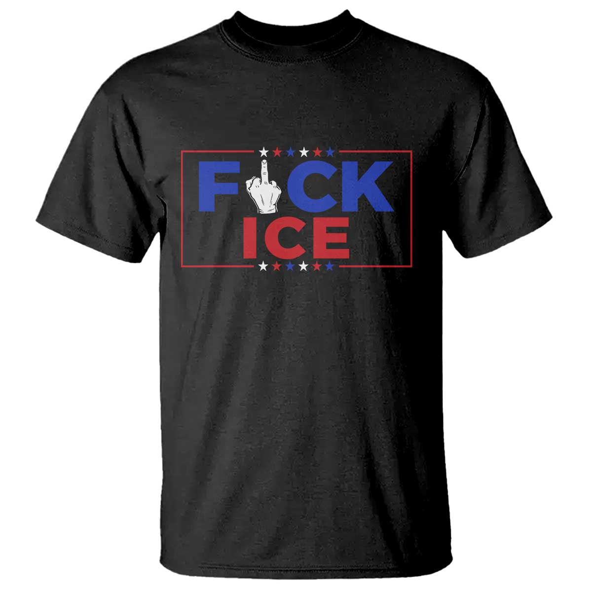 Funny Fck Ice T Shirt Immigration Activist Anti Deportation Middle Finger Graphic