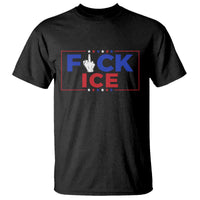 Funny Fck Ice T Shirt Immigration Activist Anti Deportation Middle Finger Graphic