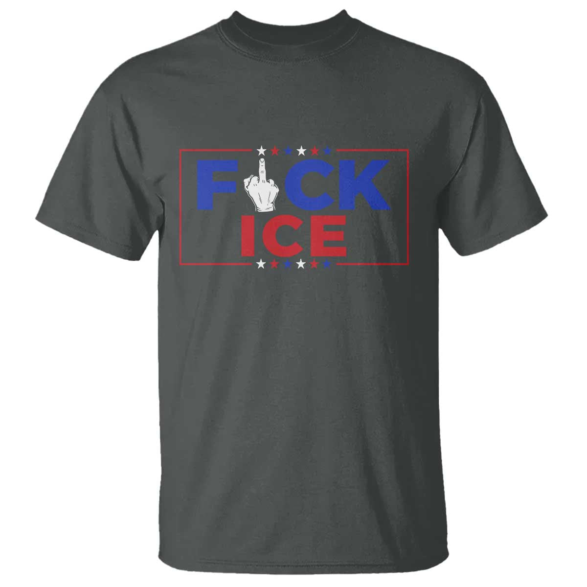 Funny Fck Ice T Shirt Immigration Activist Anti Deportation Middle Finger Graphic