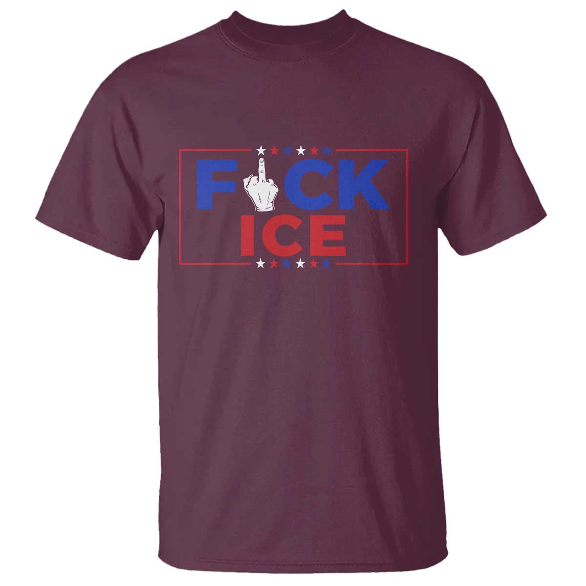 Funny Fck Ice T Shirt Immigration Activist Anti Deportation Middle Finger Graphic