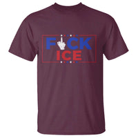 Funny Fck Ice T Shirt Immigration Activist Anti Deportation Middle Finger Graphic