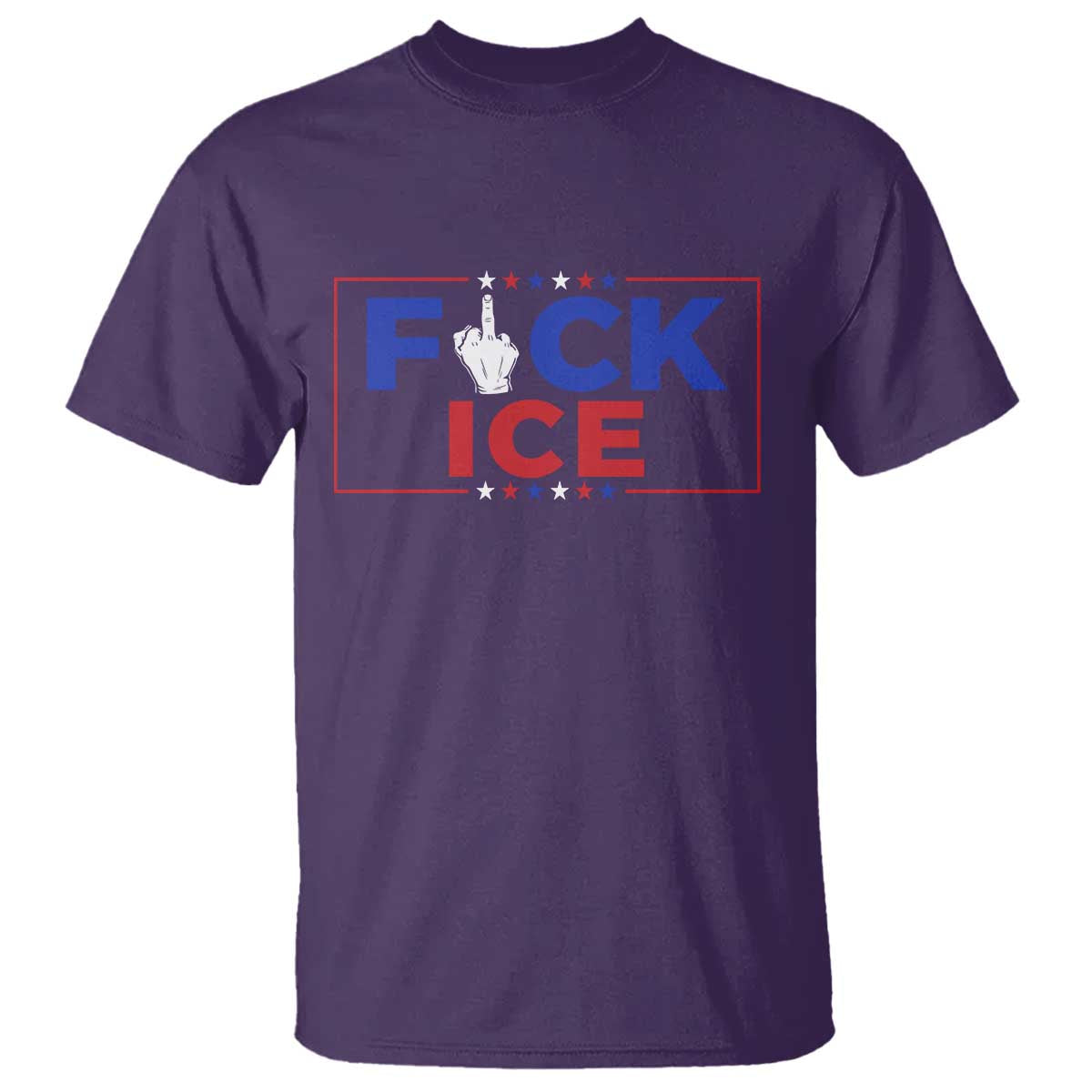 Funny Fck Ice T Shirt Immigration Activist Anti Deportation Middle Finger Graphic
