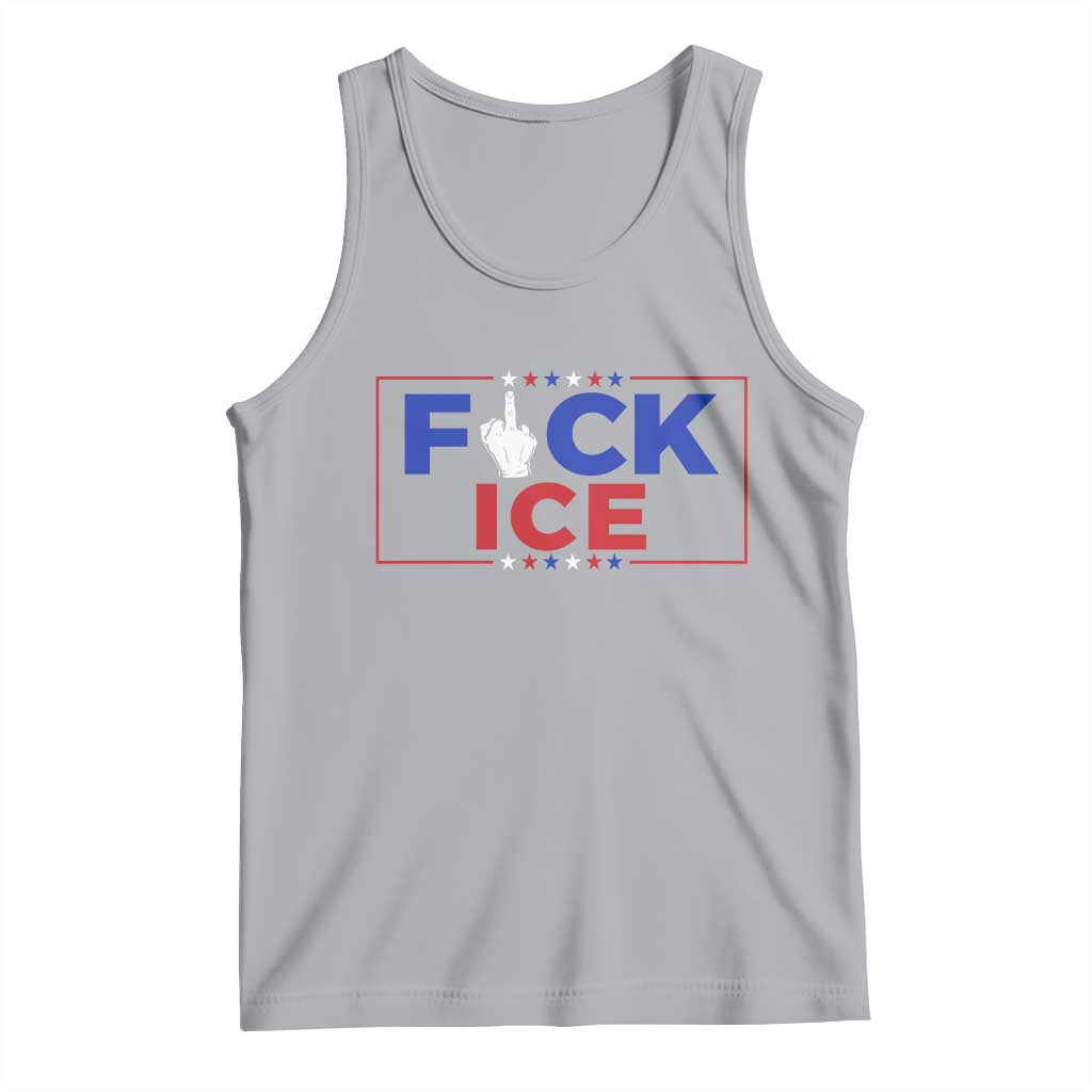 Funny Fck Ice Tank Top Immigration Activist Anti Deportation Middle Finger Graphic