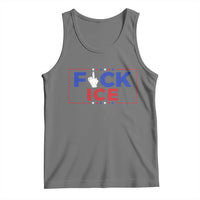 Funny Fck Ice Tank Top Immigration Activist Anti Deportation Middle Finger Graphic
