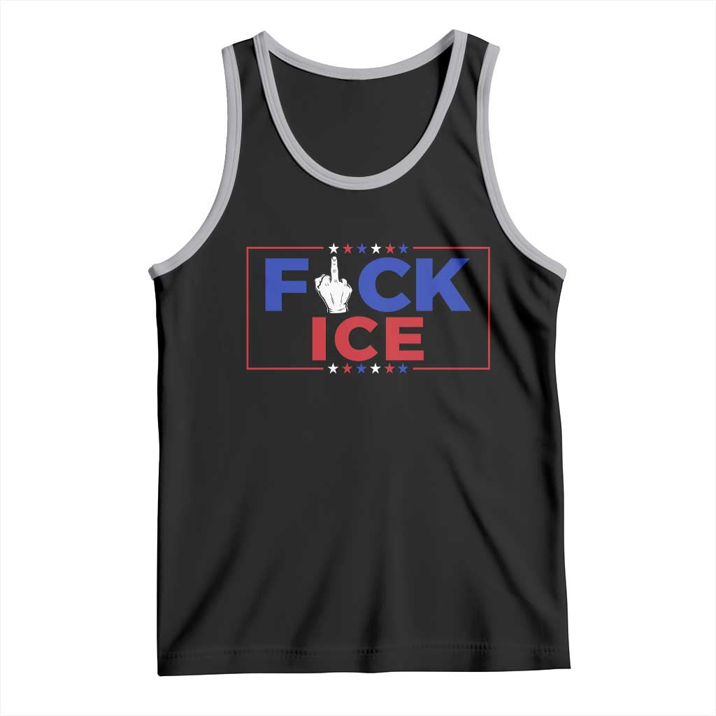 Funny Fck Ice Tank Top Immigration Activist Anti Deportation Middle Finger Graphic