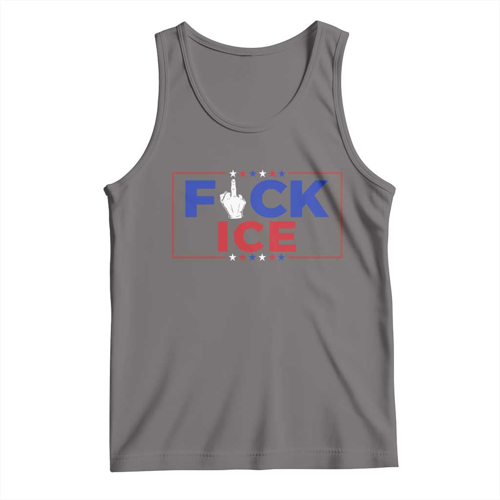 Funny Fck Ice Tank Top Immigration Activist Anti Deportation Middle Finger Graphic