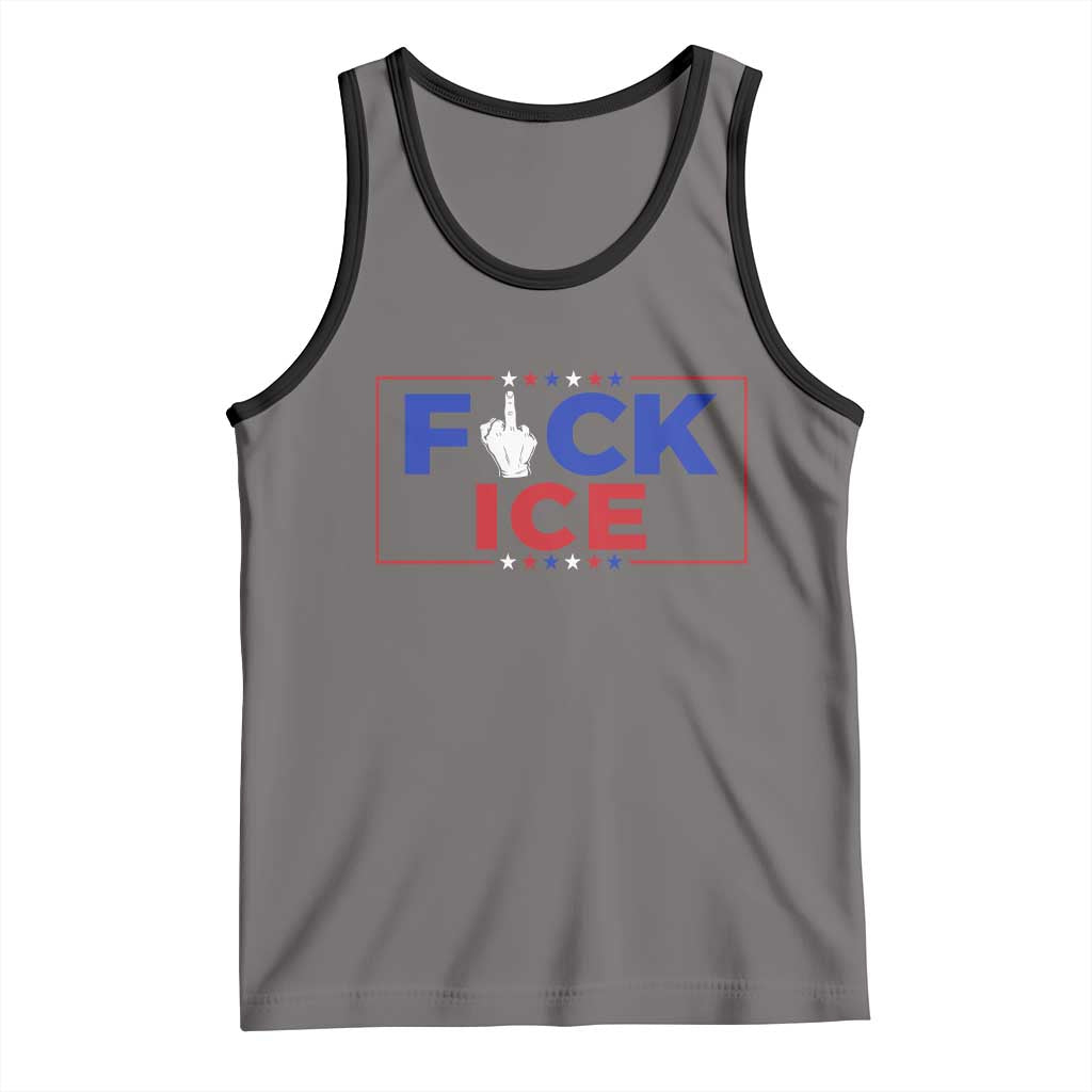 Funny Fck Ice Tank Top Immigration Activist Anti Deportation Middle Finger Graphic