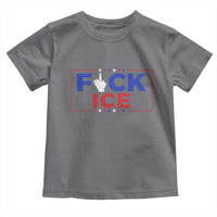 Funny Fck Ice Toddler T Shirt Immigration Activist Anti Deportation Middle Finger Graphic