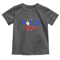 Funny Fck Ice Toddler T Shirt Immigration Activist Anti Deportation Middle Finger Graphic