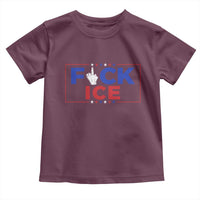 Funny Fck Ice Toddler T Shirt Immigration Activist Anti Deportation Middle Finger Graphic