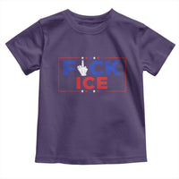 Funny Fck Ice Toddler T Shirt Immigration Activist Anti Deportation Middle Finger Graphic