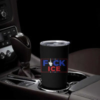 Funny Fck Ice Tumbler Cup Immigration Activist Anti Deportation Middle Finger Graphic