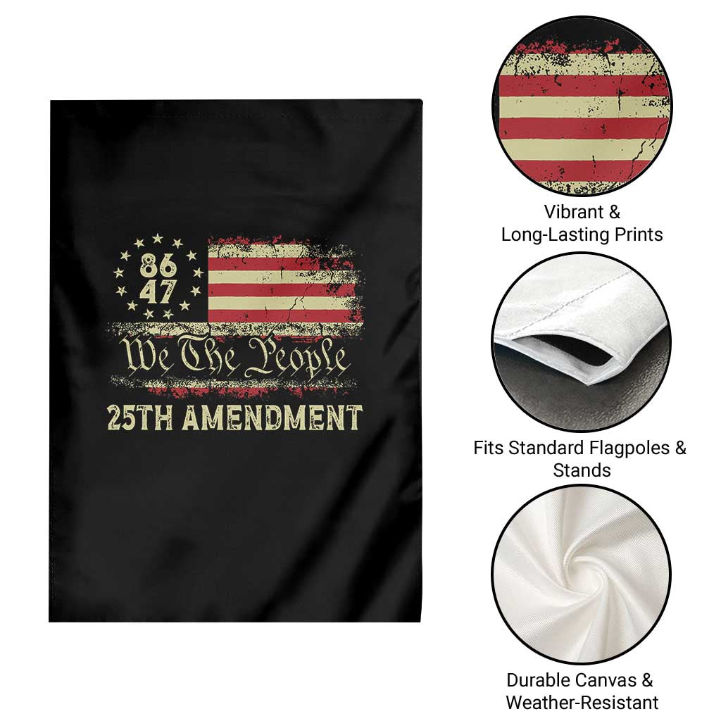 8647 Resist 25th Amendment Garden Flag Vintage American Flag