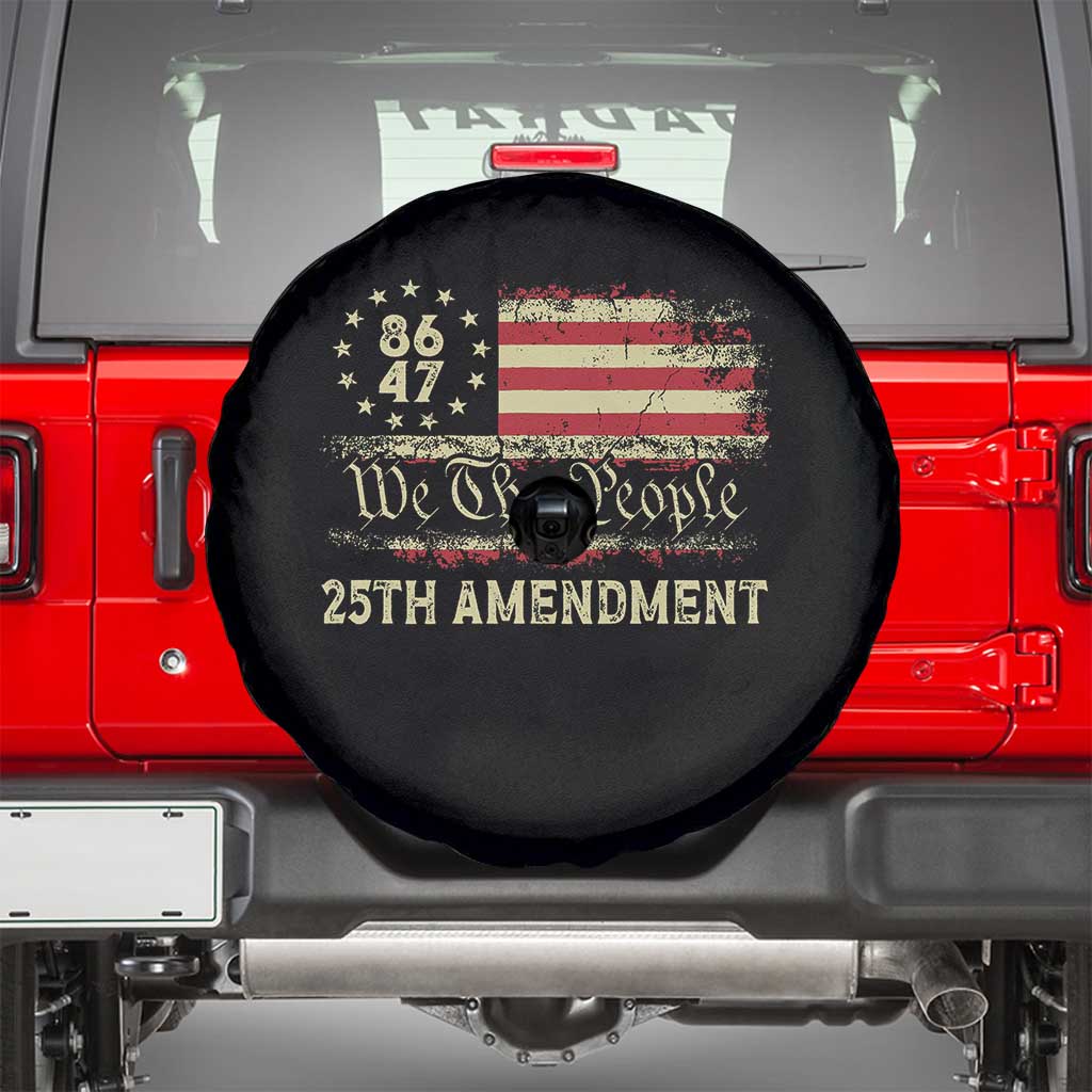 8647 Resist 25th Amendment Spare Tire Cover Vintage American Flag