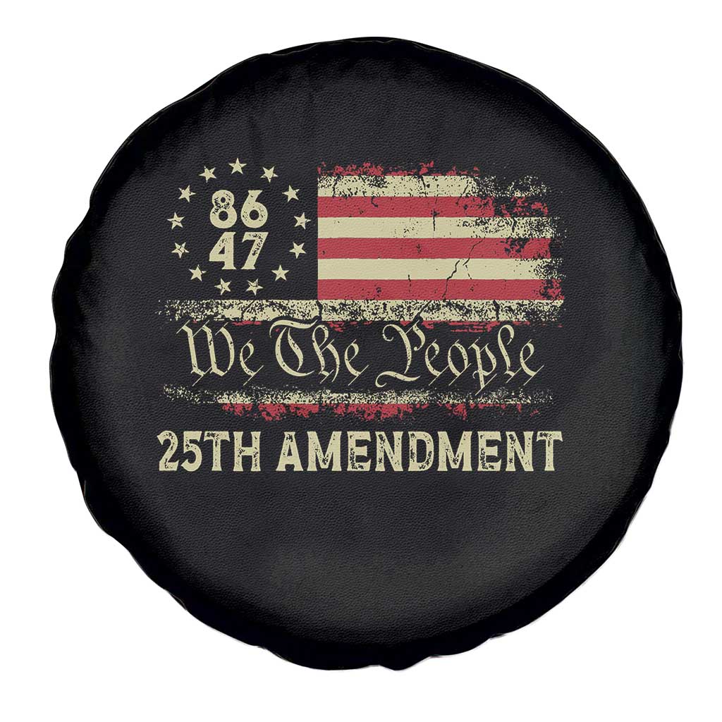 8647 Resist 25th Amendment Spare Tire Cover Vintage American Flag