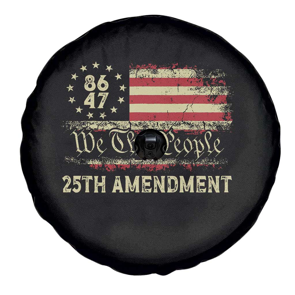 8647 Resist 25th Amendment Spare Tire Cover Vintage American Flag