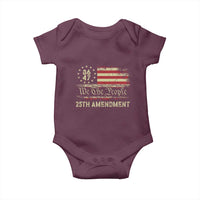 8647 Resist 25th Amendment Baby Onesie Vintage American Flag