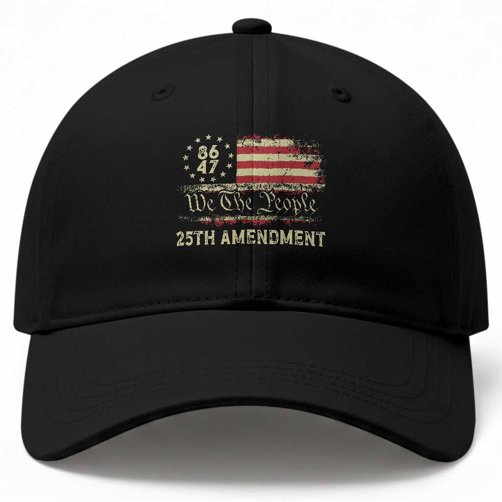 8647 Resist 25th Amendment Baseball Cap Vintage American Flag