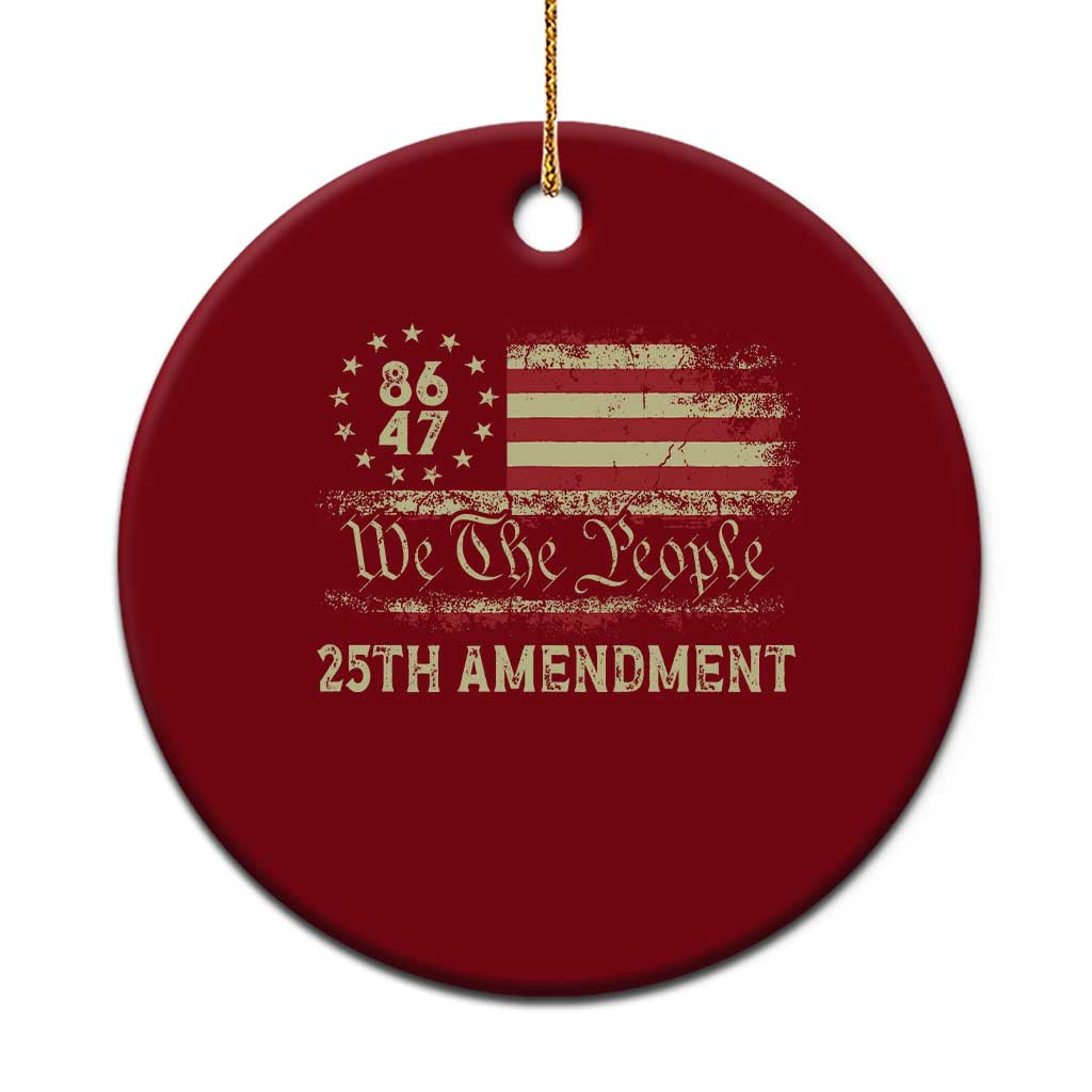 8647 Resist 25th Amendment Ceramic Ornament Vintage American Flag