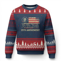 8647 Resist 25th Amendment Ugly Christmas Sweater Vintage American Flag