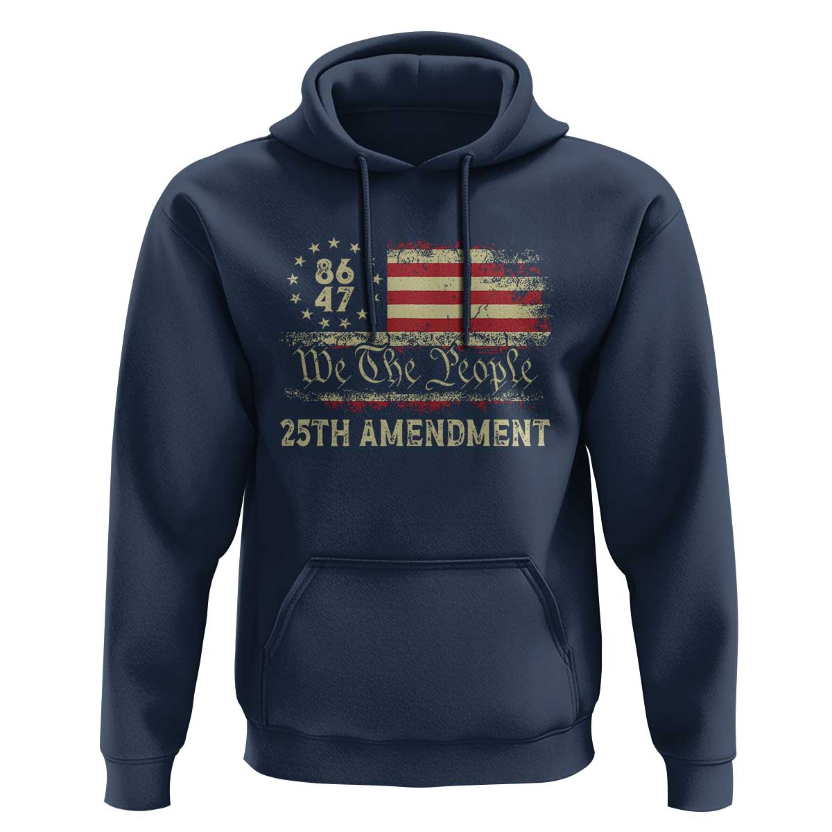 8647 Resist 25th Amendment Hoodie Vintage American Flag