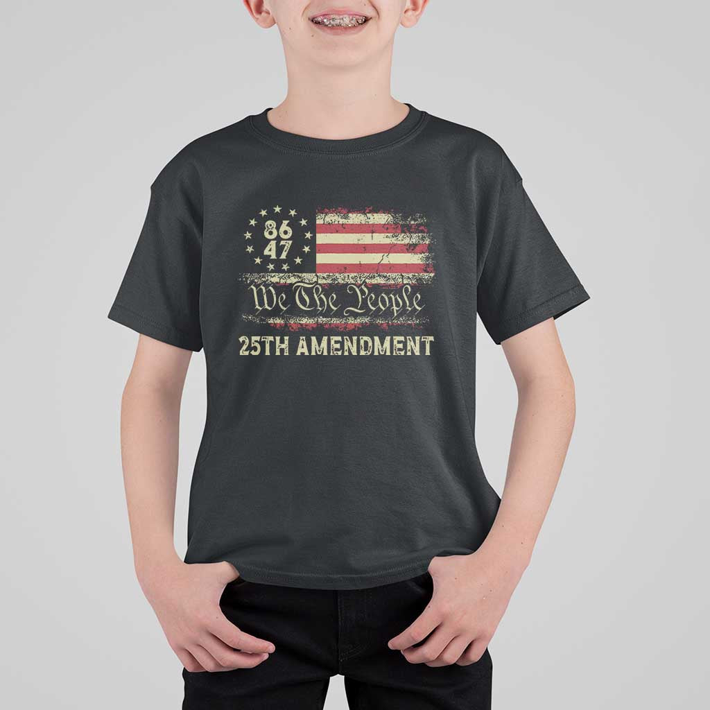 8647 Resist 25th Amendment T Shirt For Kid Vintage American Flag