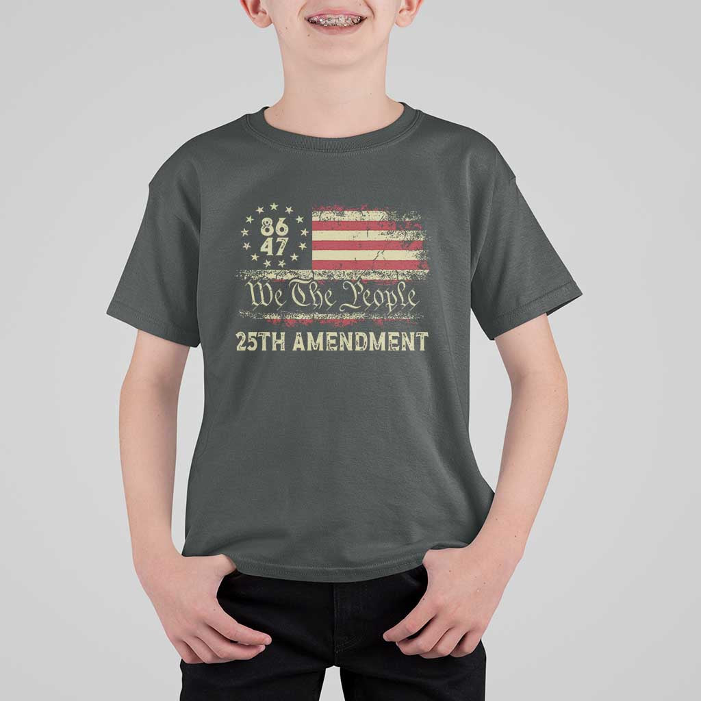 8647 Resist 25th Amendment T Shirt For Kid Vintage American Flag