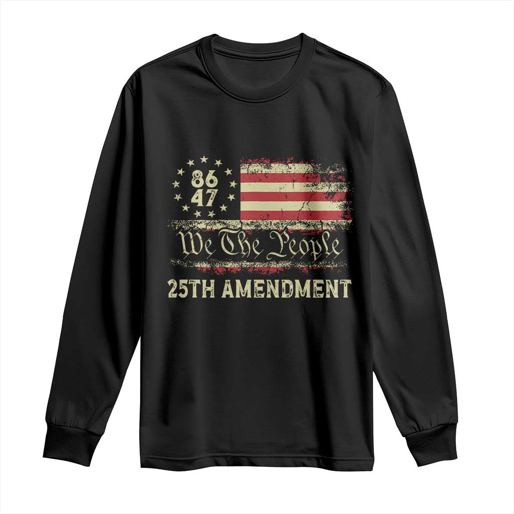8647 Resist 25th Amendment Long Sleeve Shirt Vintage American Flag
